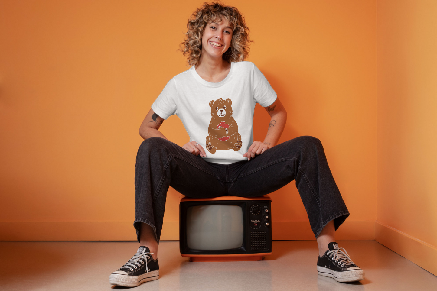 BEAR HOLDING HOT WATER BOTTLE